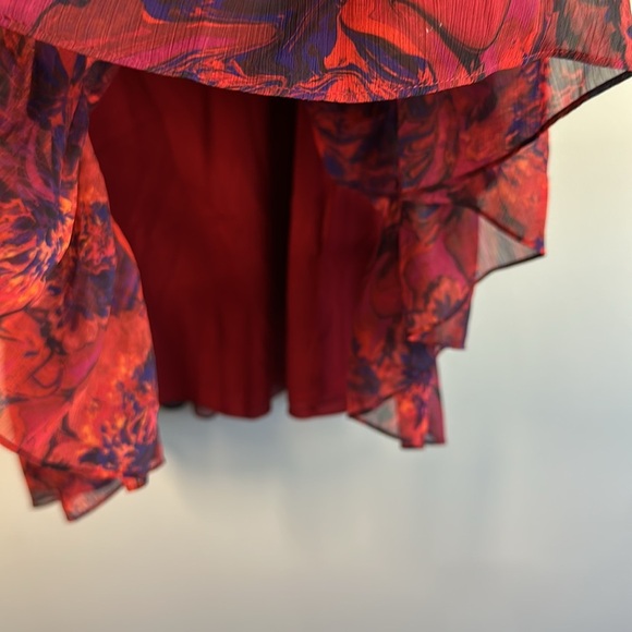 Cinq a Sept Womens Livie Long Sleeve Tiered Dress Size 00 Flowy Romantic Sheer - Picture 7 of 16